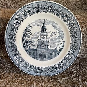 Elegant Blue and White Dinner Plate